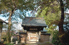 山寺の風情がある円林寺山門の写真