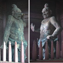 瀧水寺の木造金剛力士立像の写真